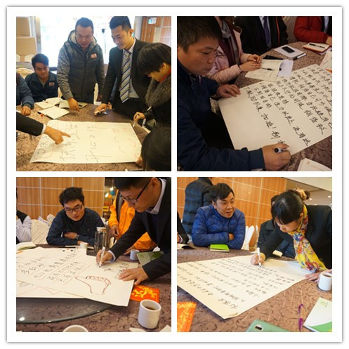各位學(xué)員認(rèn)真設(shè)計(jì)各組隊(duì)名、口號(hào)、目標(biāo)等.jpg